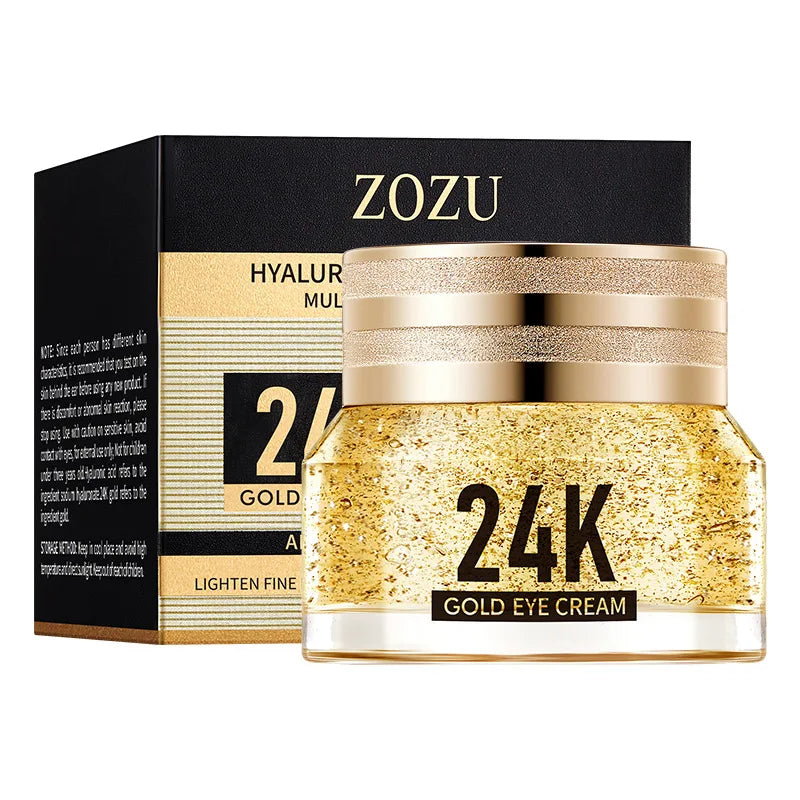 24K Gold Hyaluronic Acid Eye Cream anti Dark Circles Eye Bags Firming Moisturizing Eyes Skin Care Prodcuts
